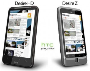 HTC Desire HD and HTC Desire Z